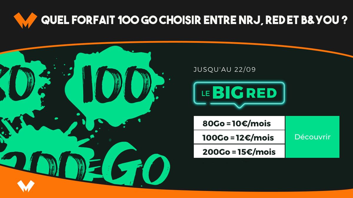forfait 100 go nrj mobile red by sfr b you