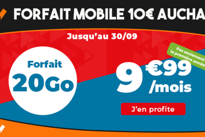 forfait mobile à moins de 10€ chez Auchan Telecom