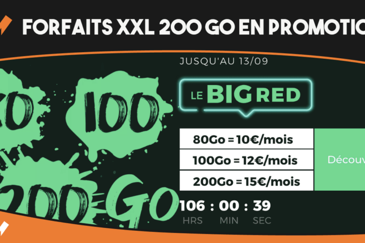 RED by SFR, B&You et Cdiscount propsent des forfaits 200 Go