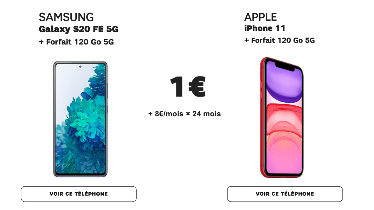 iPhone Galaxy S20 à un euro French Days