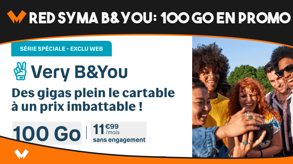 RED SYma et B&you proposent un forfait mobile 100 Go