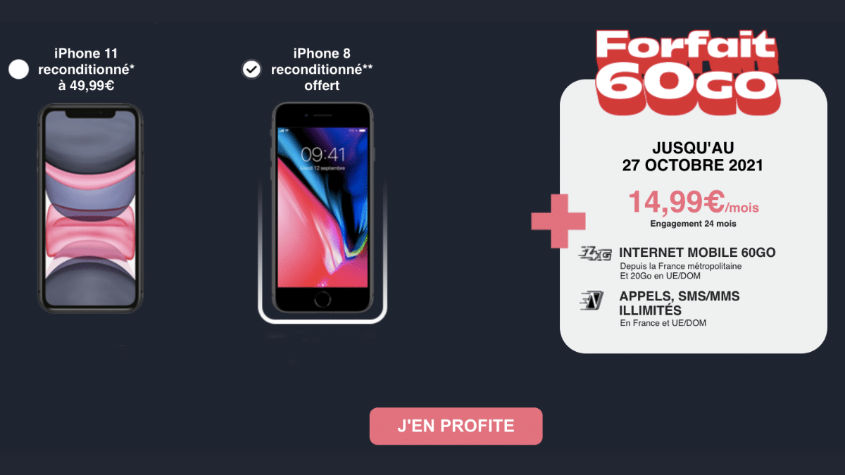 L'iPhone 11 reconditionné en promotion à 99,99€ chez NRJ Mobile