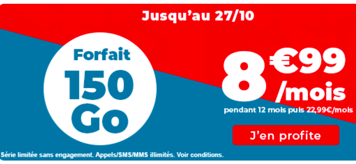 Forfaits mobiles Auchan 150 Go