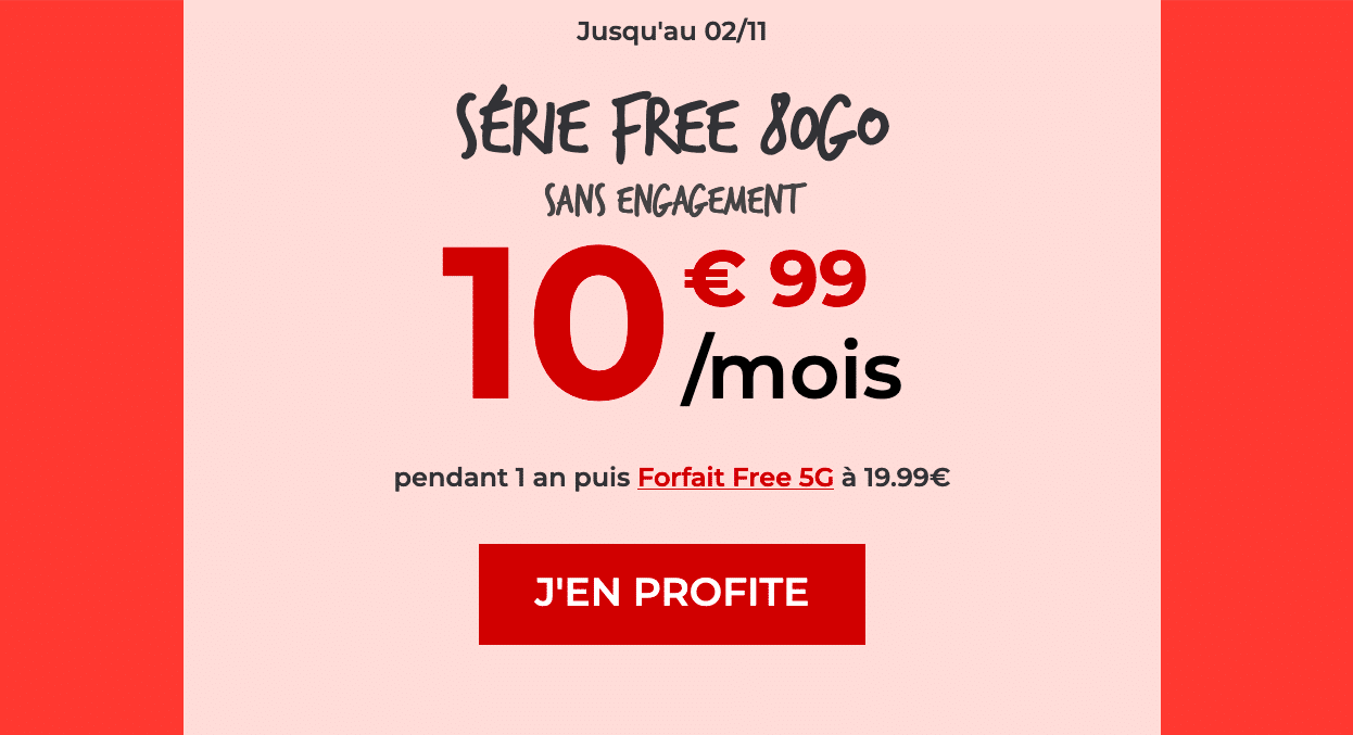 Forfaits mobiles Série Free 80 Go