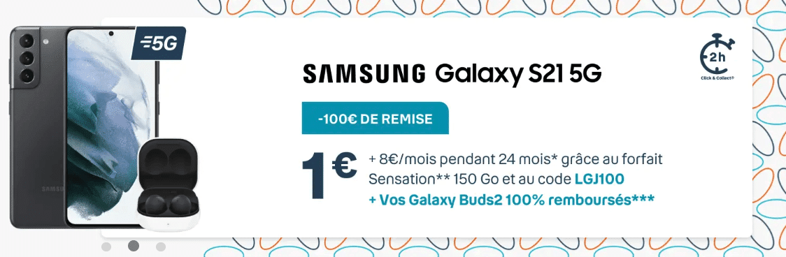Le Samsung Galaxy S21 à 1€
