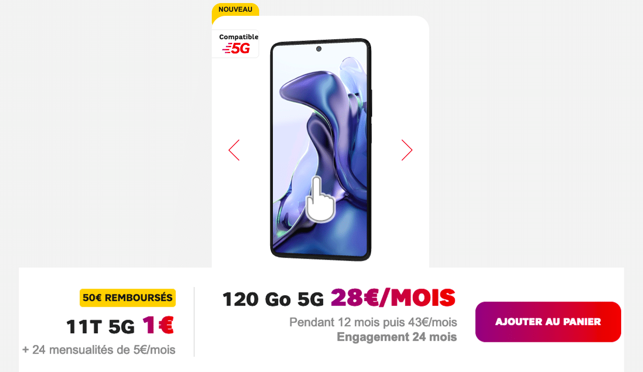 Xiaomi 11T 5G en promo à 1€