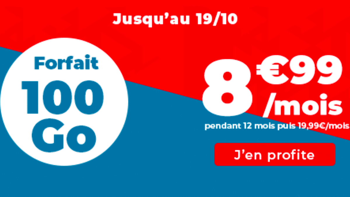 Le forfait mobile 100 Go de l'opérateur Auchan Telecom