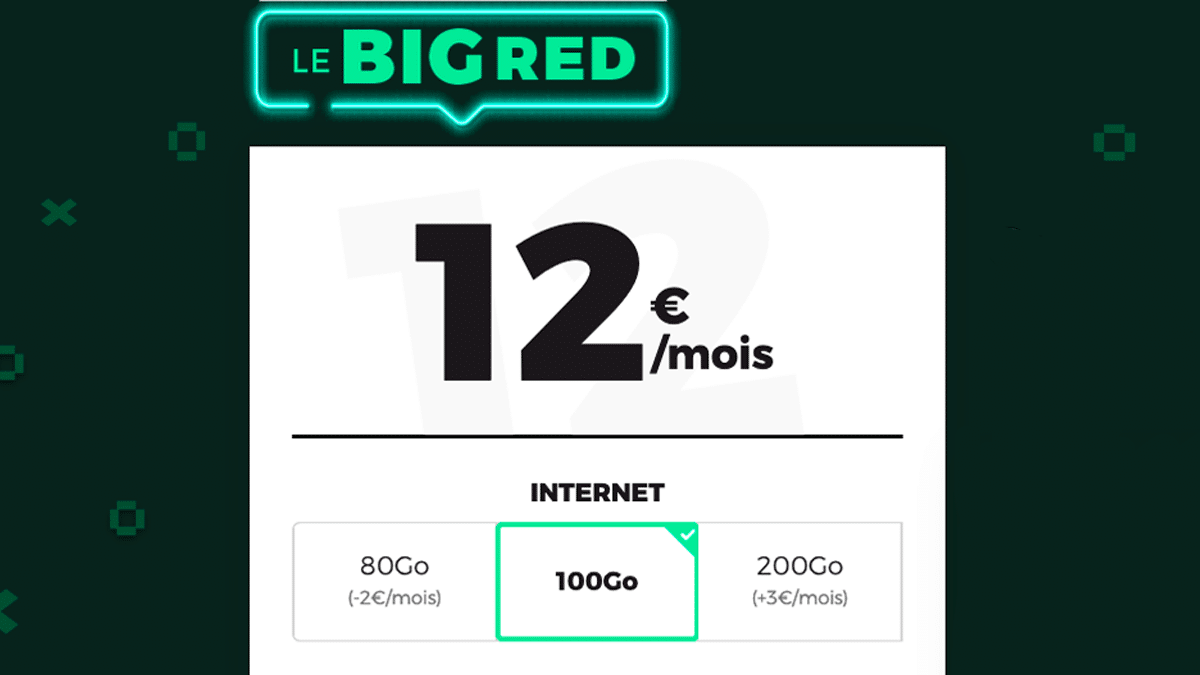 Le forfait mobile BIG RED 100 Go