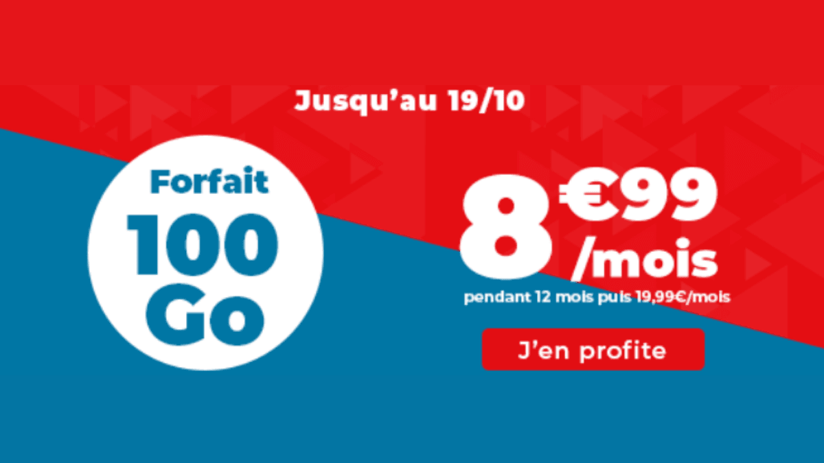 Forfait mobile 100 go Auchan