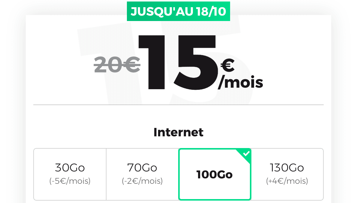 100 Go à 15€ chez RED by SFR