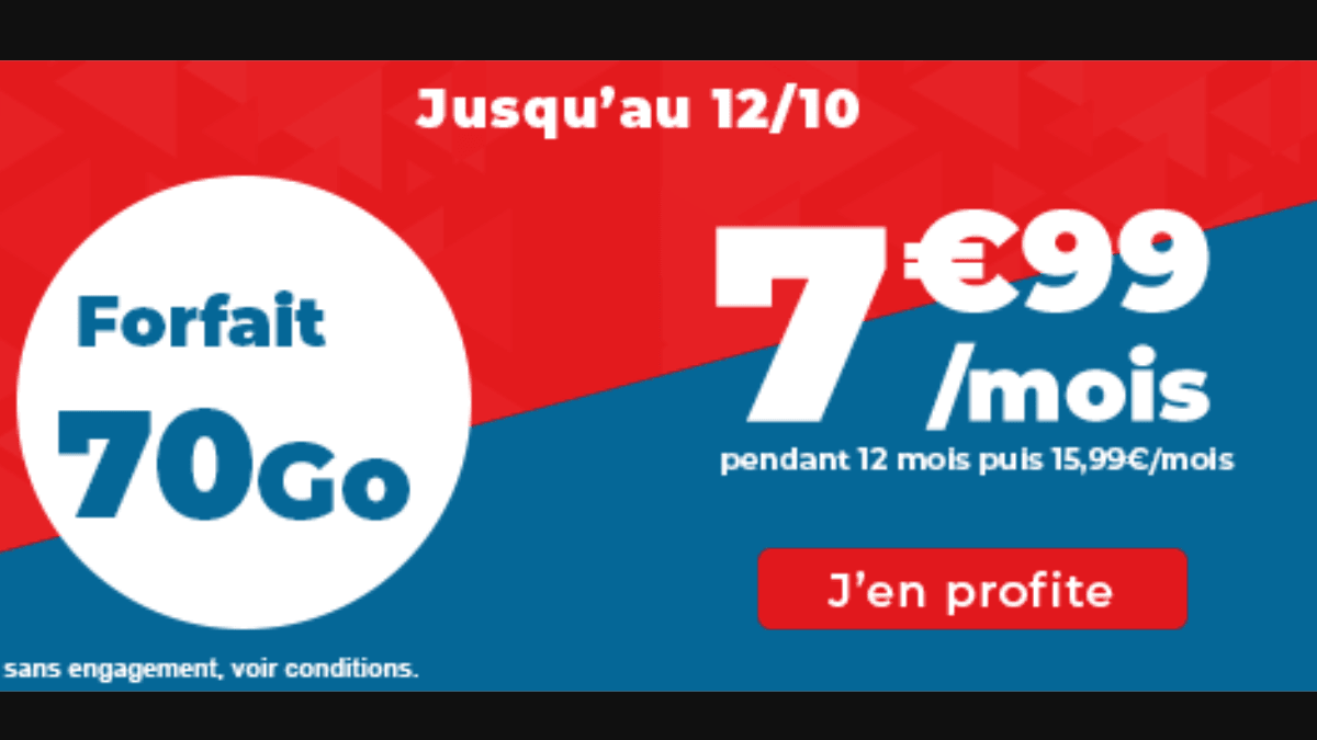 forfait pas cher Auchan Telecom 70 Go