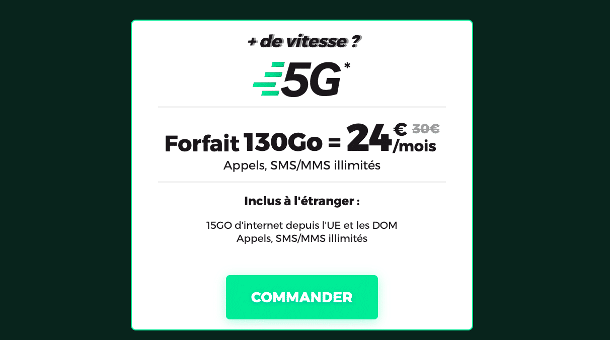 Forfaits 5G sans engagement RED by SFR