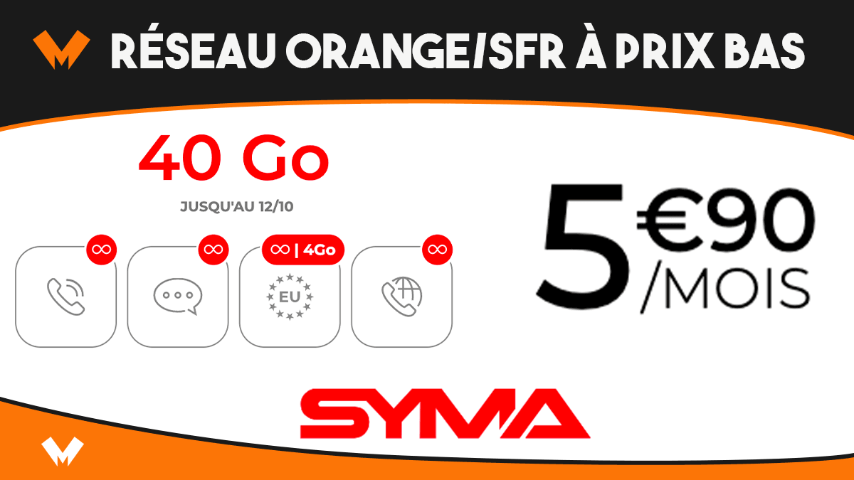 Forfaits mobiles Syma Coriolis réseaux Orange SFR