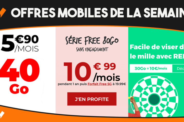 forfaits mobiles pas chers Syma, RED, BYOU, Free