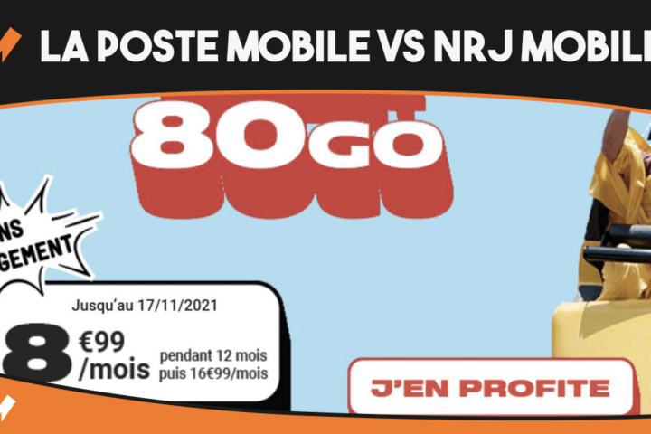 La Poste Mobile et NRJ Mobile offrent 80 Go