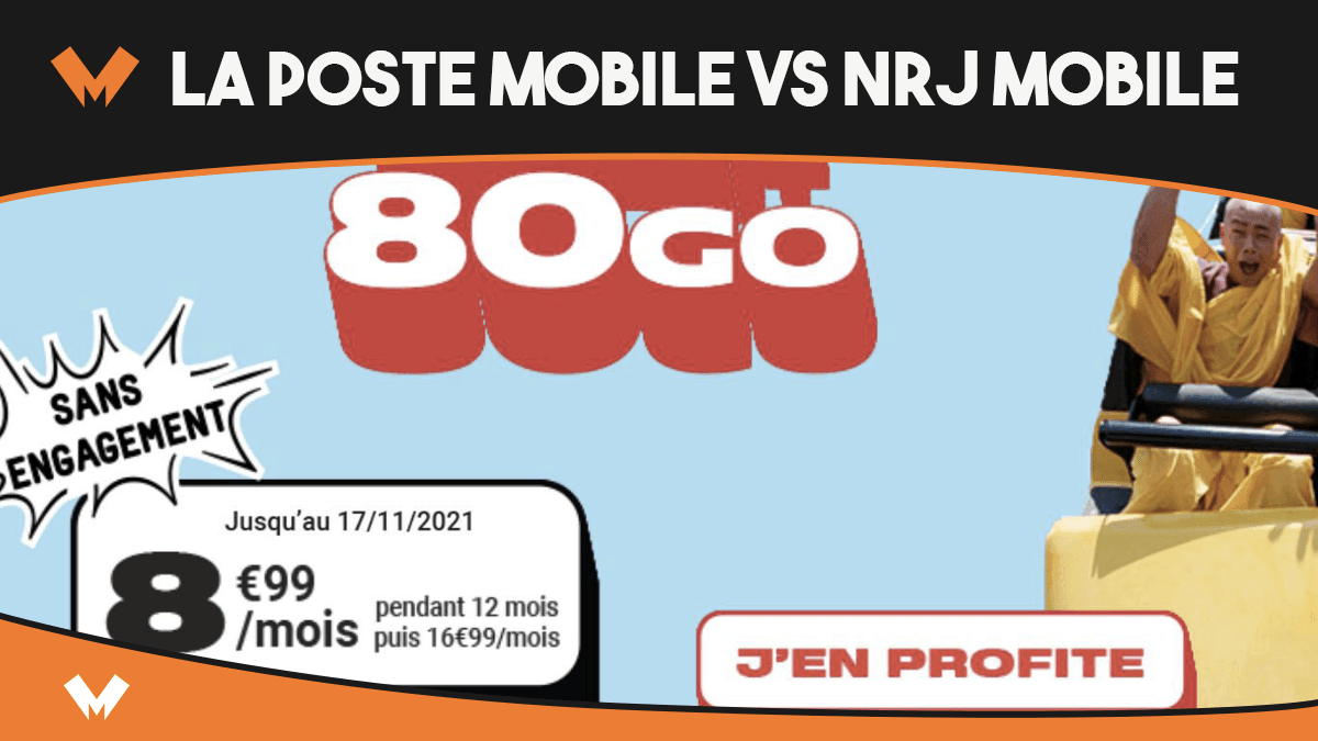 La Poste Mobile et NRJ Mobile offrent 80 Go