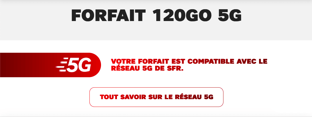 Le forfait SFR 120 Go