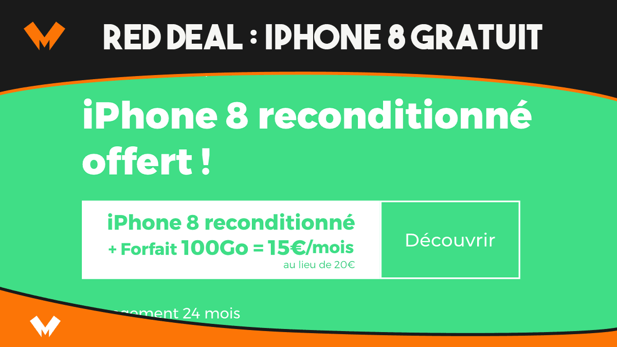 RED DEAL iPhone 8 et 100 Go