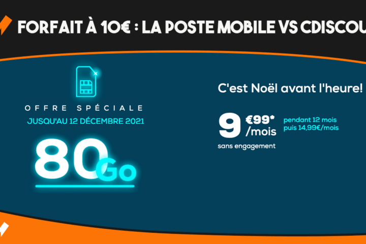 Forfait à 10 euros La Poste Mobile vs Cdiscount Mobile