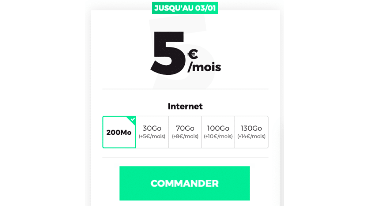 Forfait mobile 200 Mo RED by SFR