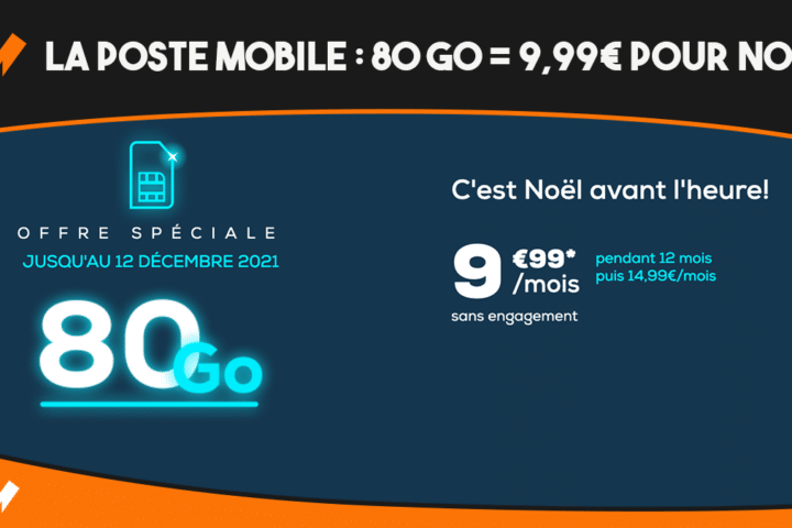 Forfait mobile Noël La Poste Mobile