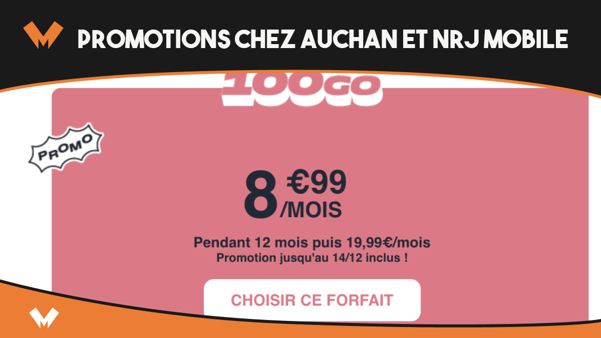 Promotions chez NRJ Mobile et Auchan Telecom