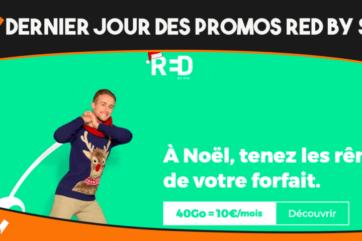 Dernier jour pour la promo de Noël de RED by SFR et son forfait mobile à 10€