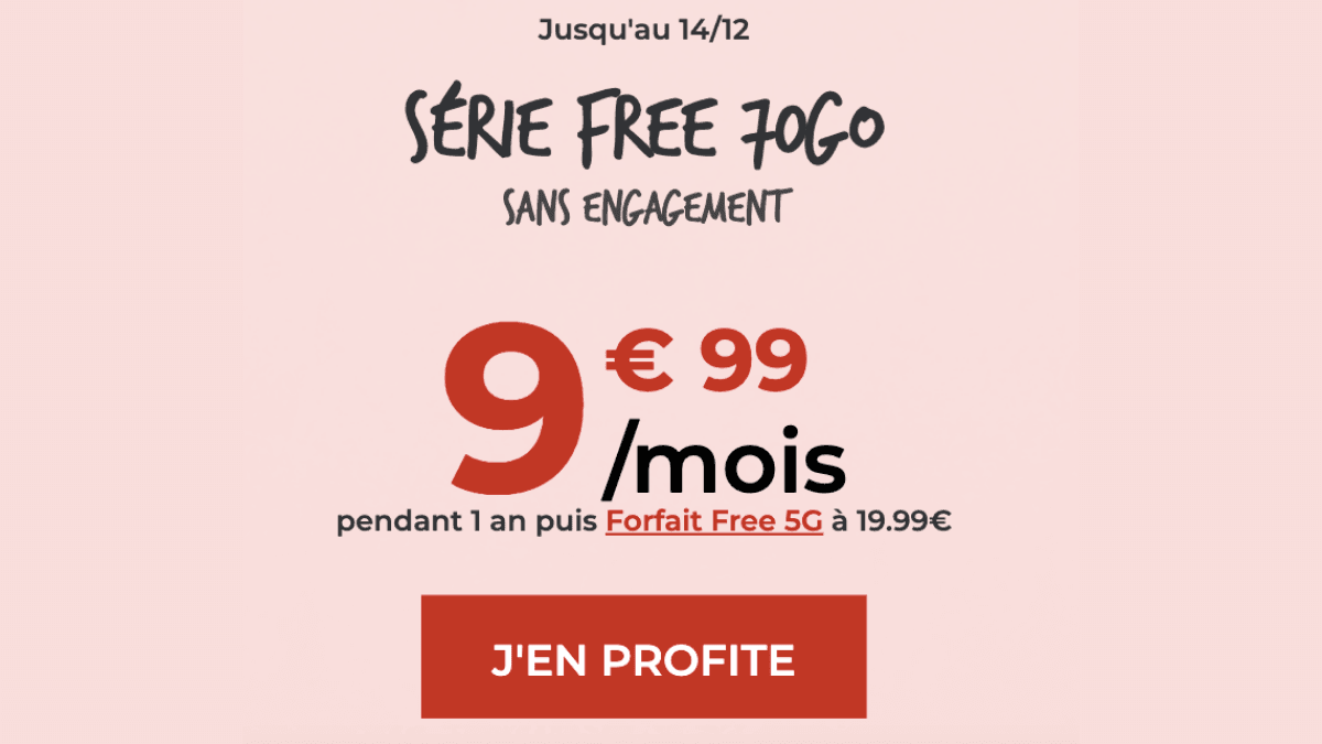 Free 70 Go de forfait en promo