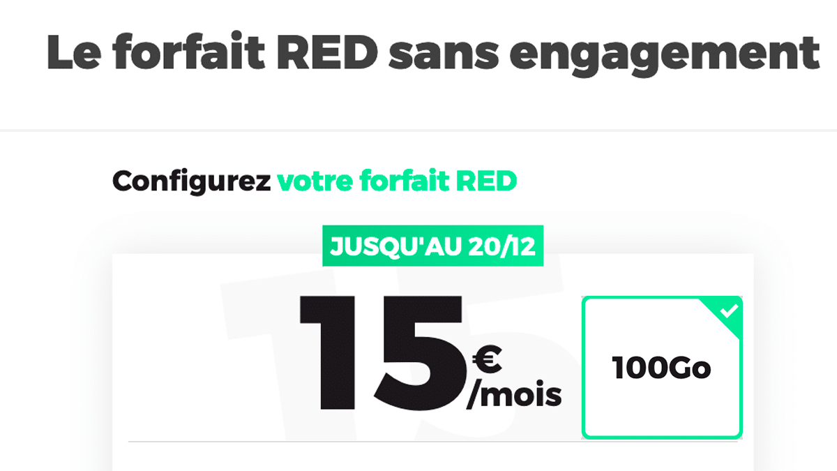 Forfait mobile RED 100 Go