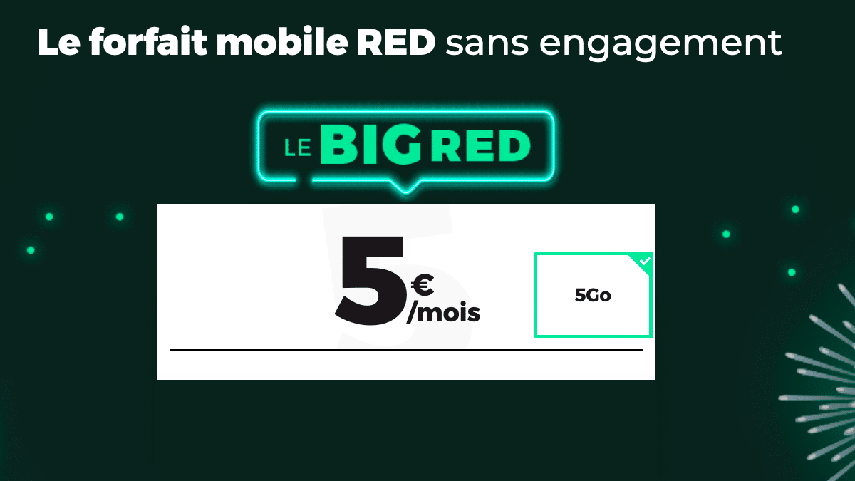Le forfait mobile de 5 Go de RED by SFR