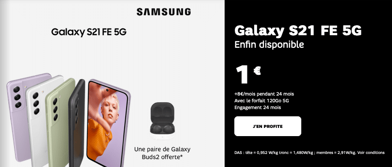 le Galaxy S21 FE à 1€