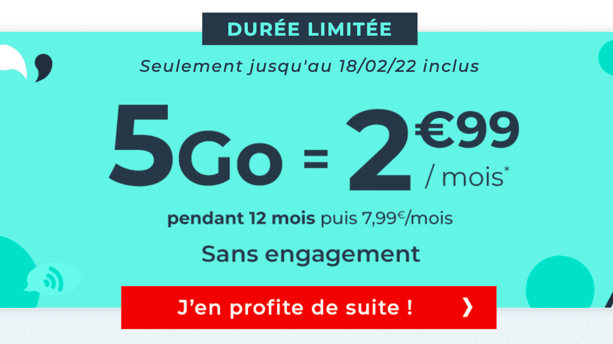 Forfait mobile 5 Go Cdiscount Mobile
