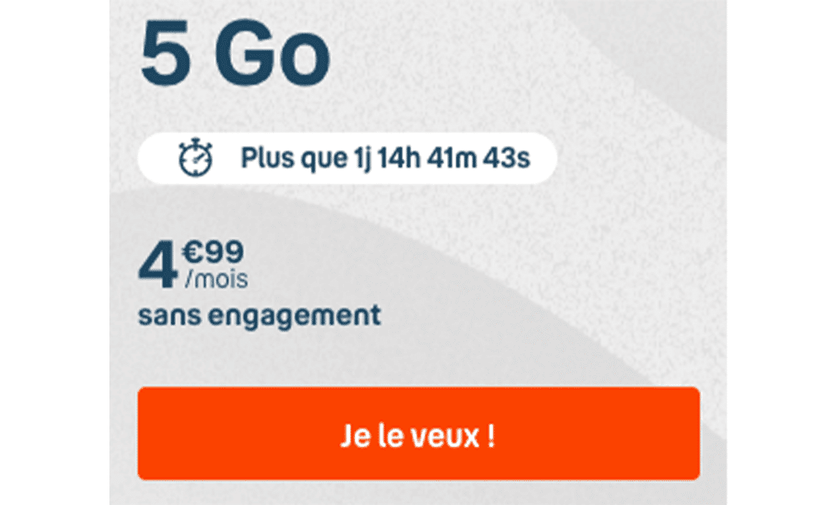 Forfait mobile 5 Go B&YOU