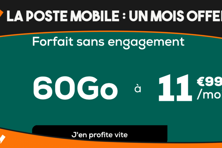 Le forfait mobile de La Poste est en promo à 11,99€ par mois