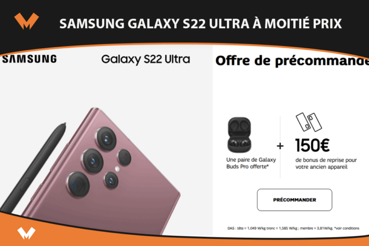 Promotion sur le Samsung Galaxy S22 Ultra