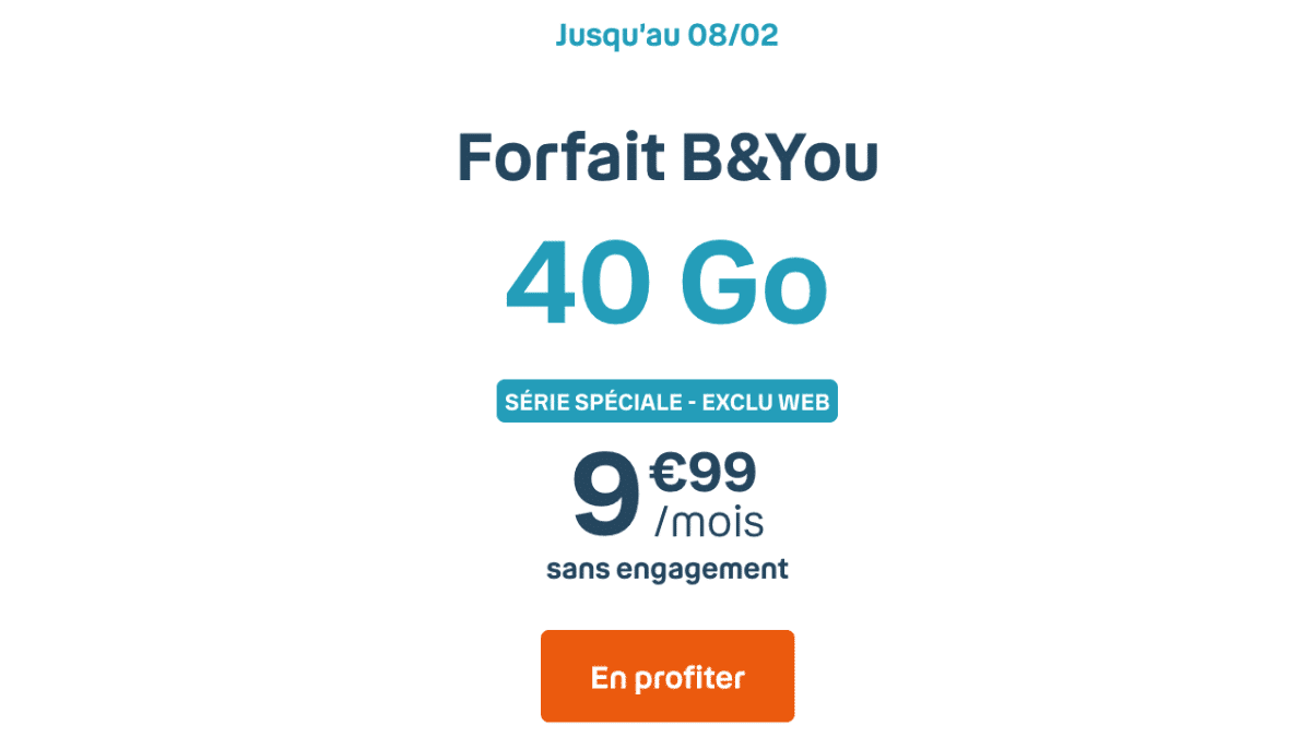 40 Go en promo chez B&You