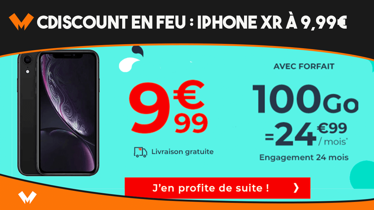 Cdiscount Mobile sort le grand jeu avec un iPhone XR à 9,99€