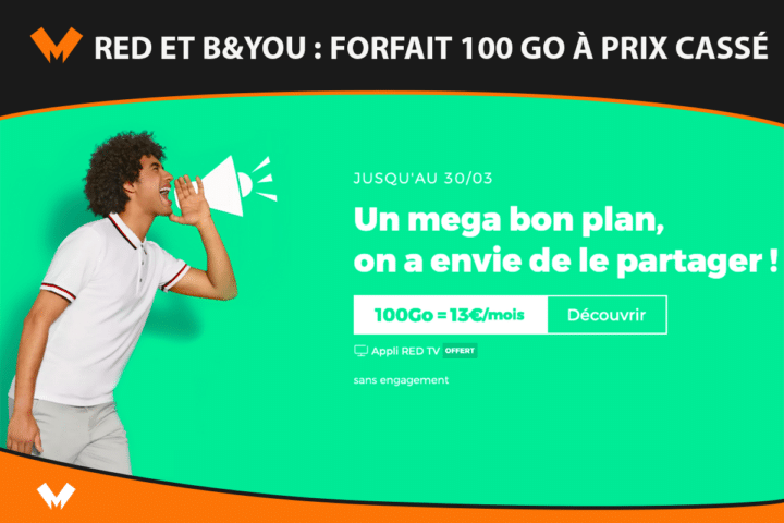 Forfait 100 Go RED by SFR vs B&YOU