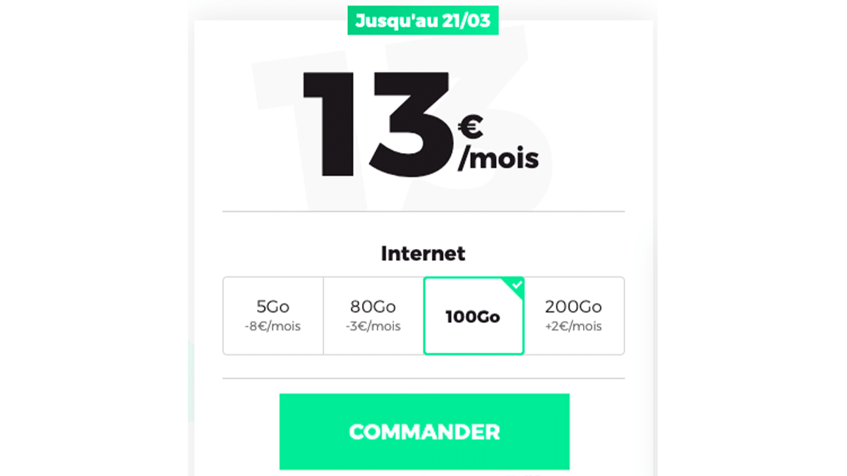 Forfait mobile 100 Go RED by SFR