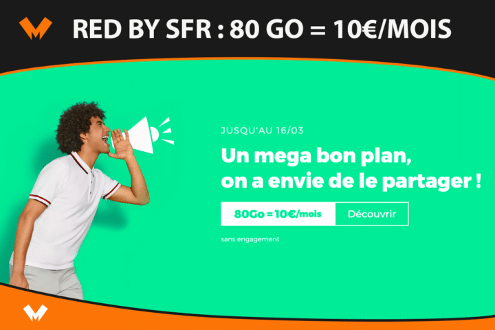 RED by SFR forfait mobile 80 Go 100 Go