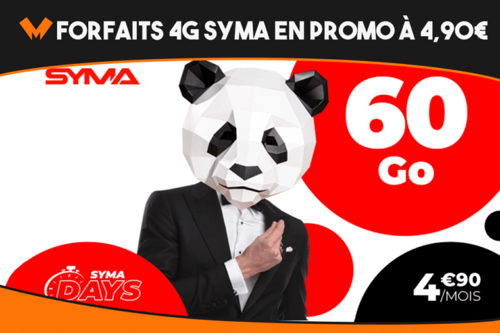 Syma présente sa gamme de forfaits en promo 60 et 100 Go