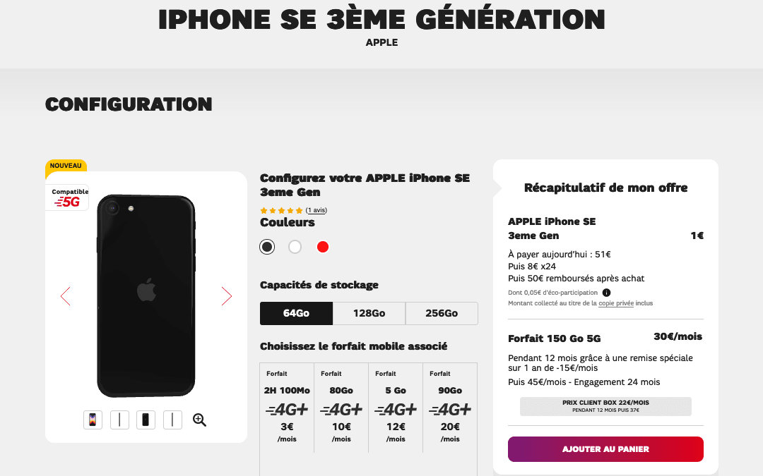 iPhone SE SFR