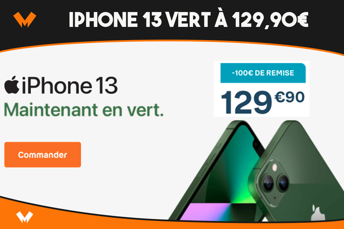 iPhone 13 Vert refonte sponso