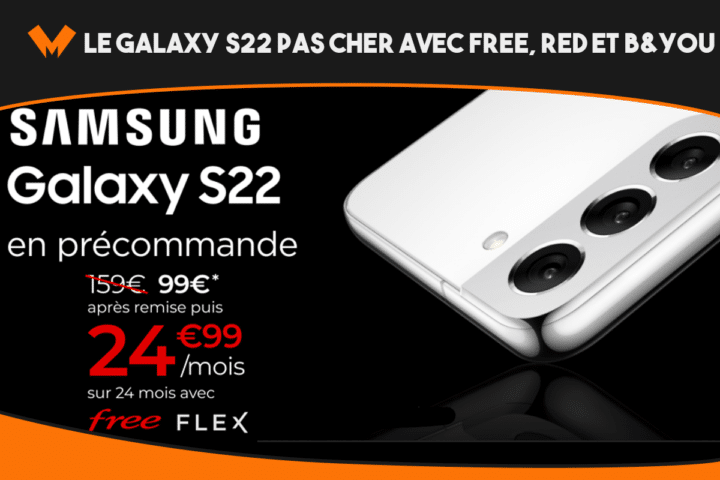 Le Samsung Galaxy S22 est en précommande chez RED, B&You et Free