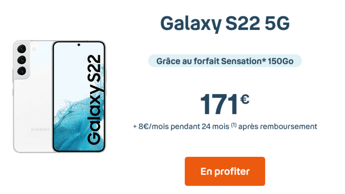 Bouygues Telecom et sa remise sur le Samsung Galaxy S22