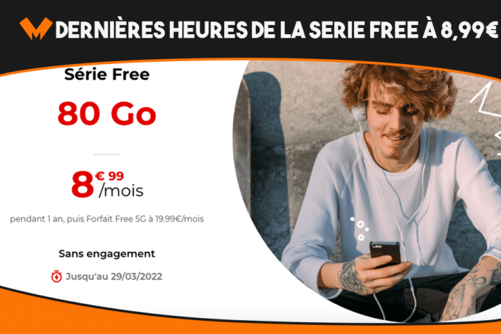 La série Free prend fin dans quelques heures, pour un forfait mobile 80 Go à 8,99€