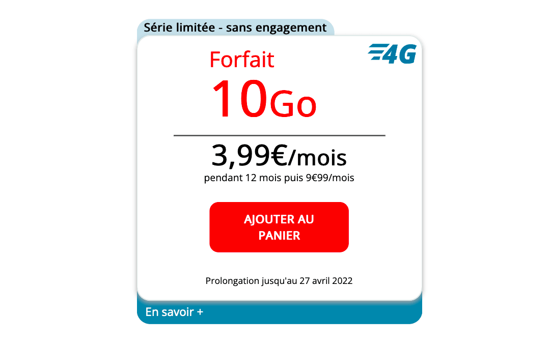 Forfait Auchan 10 Go