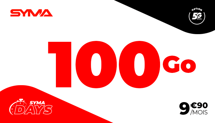 Le forfait 100 Go de Syma : un contrat sans engagement pour 9,90€