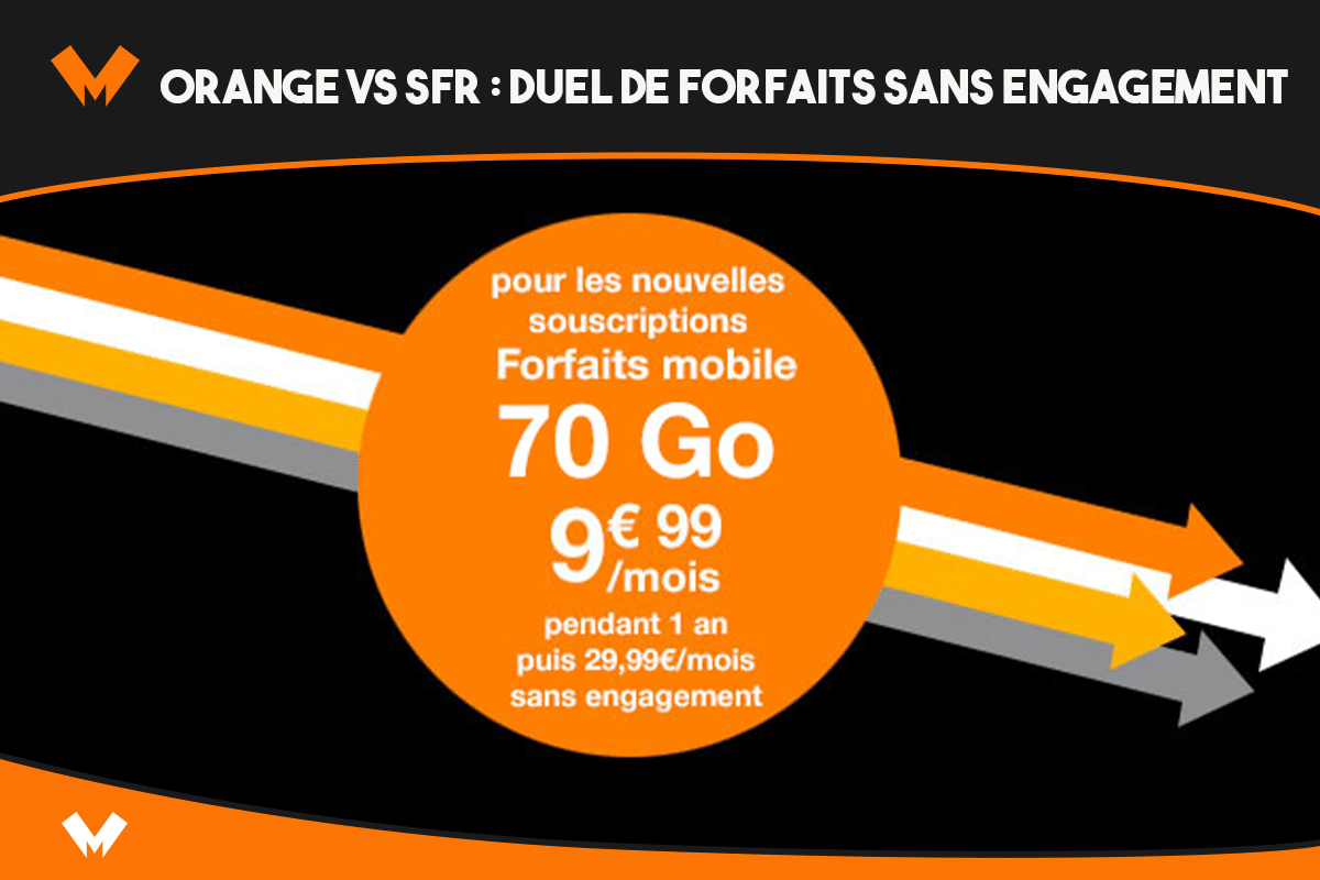 Forfait sans engagement : 70 ou 80 Go dès 10€/mois chez Orange et SFR