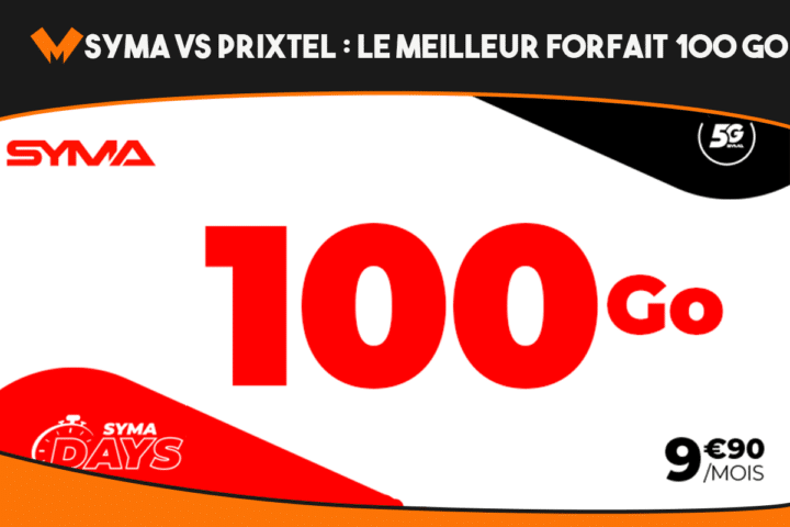 Un forfait 100 Go pour moins de 10€ avec Syma et Prixtel